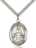 St. Nino de Atocha Medal<br/>7214 Oval, Sterling Silver