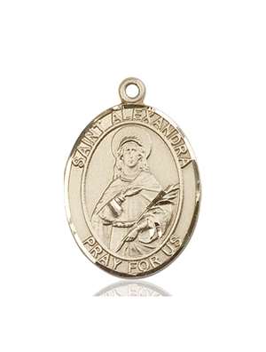 St. Alexandra Medal<br/>7215 Oval, 14kt Gold