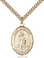 St. Barnabas Medal<br/>7216 Oval, Gold Filled