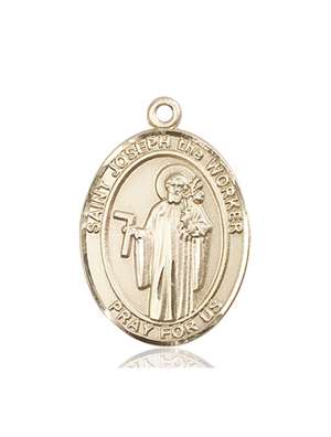 St. Joseph The Worker Medal<br/>7220 Oval, 14kt Gold