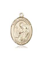 St. Alphonsus Medal<br/>7221 Oval, 14kt Gold