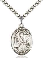 St. Alphonsus Medal<br/>7221 Oval, Sterling Silver