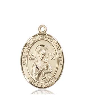 Our Lady of Perpetual Help Medal<br/>7222 Oval, 14kt Gold