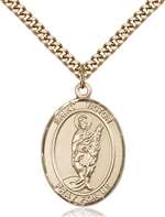 St. Victor of Marseilles Medal<br/>7223 Oval, Gold Filled