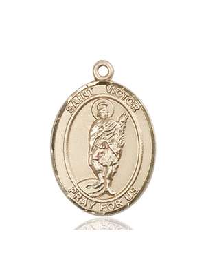 St. Victor of Marseilles Medal<br/>7223 Oval, 14kt Gold