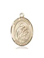 St. Aloysius Gonzaga Medal<br/>7225 Oval, 14kt Gold