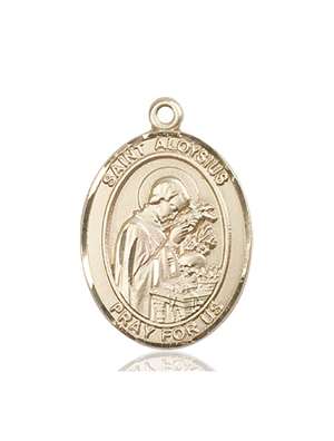 St. Aloysius Gonzaga Medal<br/>7225 Oval, 14kt Gold