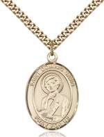 St. Dominic Savio Medal<br/>7227 Oval, Gold Filled