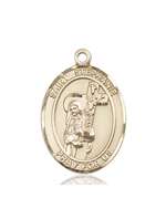 St. Stephanie Medal<br/>7228 Oval, 14kt Gold