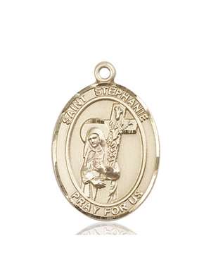 St. Stephanie Medal<br/>7228 Oval, 14kt Gold