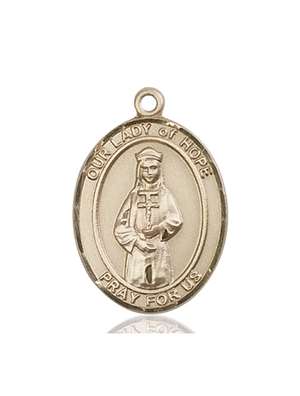 Our Lady of Hope Medal<br/>7230 Oval, 14kt Gold