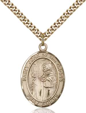 St. John of the Cross Medal<br/>7231 Oval, Gold Filled