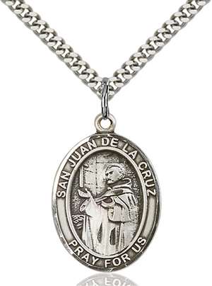 San Juan de La Cruz Medal<br/>7232 Oval, Sterling Silver