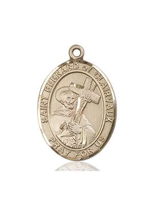 St. Bernard of Clairvaux Medal<br/>7233 Oval, 14kt Gold