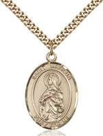 St. Matilda Medal<br/>7239 Oval, Gold Filled