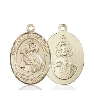 Our Lady of Mount Carmel Medal<br/>7243 Oval, 14kt Gold