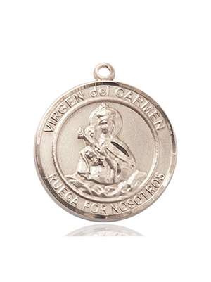 Virgen del Carmen Medal<br/>7243 Spanish, Round, 14kt Gold