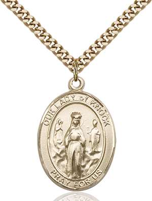 Our Lady of Knock Medal<br/>7246 Oval, Gold Filled