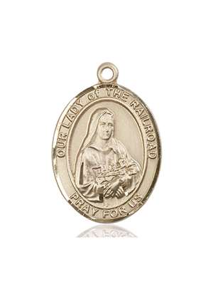 Our Lady of the Railroad Medal<br/>7247 Oval, 14kt Gold