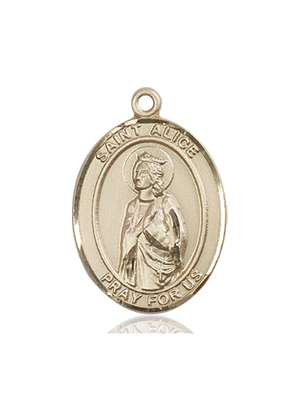 St. Alice Medal<br/>7248 Oval, 14kt Gold