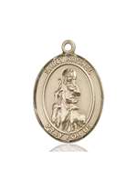 St. Rachel Medal<br/>7251 Oval, 14kt Gold