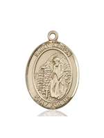 St. Aaron Medal<br/>7254 Oval, 14kt Gold