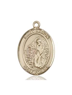St. Aaron Medal<br/>7254 Oval, 14kt Gold