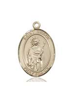 St. Grace Medal<br/>7255 Oval, 14kt Gold