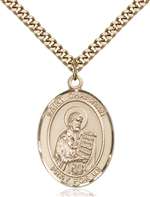 St. Christian Demosthenes Medal<br/>7257 Oval, Gold Filled
