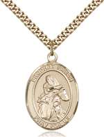 St. Isaiah Medal<br/>7258 Oval, Gold Filled