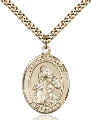 St. Isaiah Medal<br/>7258 Oval, Gold Filled