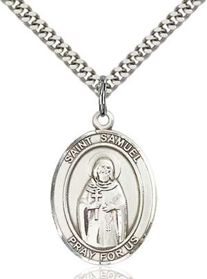 St. Samuel Medal<br/>7259 Oval, Sterling Silver