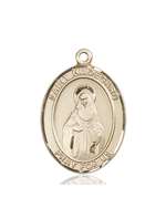 St. Hildegard Von Bingen Medal<br/>7260 Oval, 14kt Gold