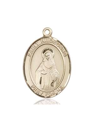 St. Hildegard Von Bingen Medal<br/>7260 Oval, 14kt Gold