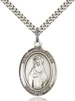 St. Hildegard Von Bingen Medal<br/>7260 Oval, Sterling Silver