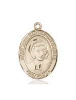 St. John Baptist de La Salle Medal<br/>7262 Oval, 14kt Gold