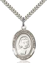 St. John Baptist de La Salle Medal<br/>7262 Oval, Sterling Silver