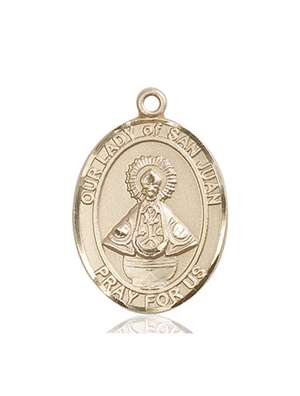 Our Lady of San Juan Medal<br/>7263 Oval, 14kt Gold