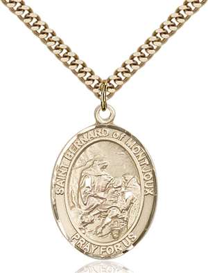 St. Bernard of Montjoux Medal<br/>7264 Oval, Gold Filled