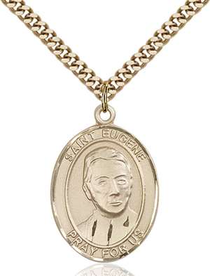 St. Eugene de Mazenod Medal<br/>7266 Oval, Gold Filled