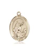 St. Colette Medal<br/>7268 Oval, 14kt Gold