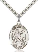 St. Colette Medal<br/>7268 Oval, Sterling Silver