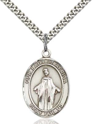 Our Lady of Africa Medal<br/>7269 Oval, Sterling Silver