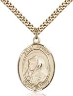 St. Bruno Medal<br/>7270 Oval, Gold Filled