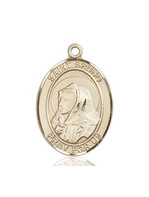 St. Bruno Medal<br/>7270 Oval, 14kt Gold