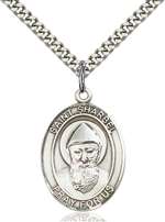 St. Sharbel Medal<br/>7271 Oval, Sterling Silver