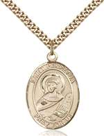 St. Perpetua Medal<br/>7272 Oval, Gold Filled