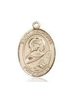 St. Perpetua Medal<br/>7272 Oval, 14kt Gold