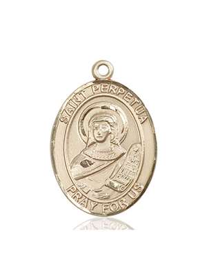 St. Perpetua Medal<br/>7272 Oval, 14kt Gold