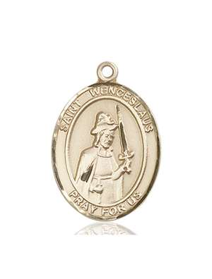 St. Wenceslaus Medal<br/>7273 Oval, 14kt Gold